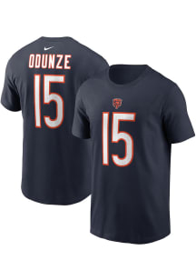 Rome Odunze Chicago Bears Navy Blue Home Short Sleeve Player T Shirt