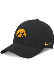 Nike Black Iowa Hawkeyes Club Unstrctured Adjustable Hat