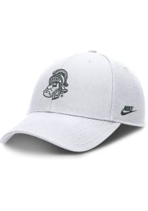 Nike White Michigan State Spartans Retro Dri-Fit Club Structured Swoosh Adjustable Hat