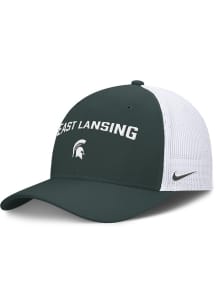 Nike Green Michigan State Spartans Dri-Fit Rise Structured Trucker Adjustable Hat