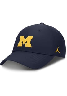 Nike Navy Blue Michigan Wolverines Dri-Fit Club Structured Adjustable Hat