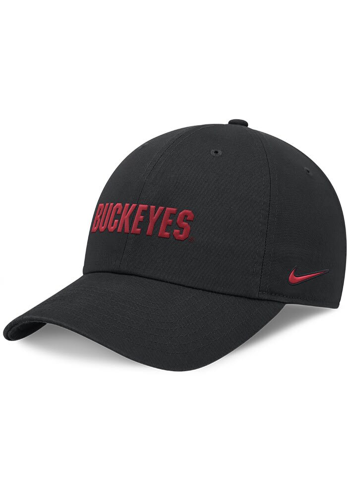 Nike Ohio State Buckeyes Club Unstrctured Adjustable Hat - Black