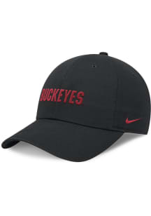 Nike Black Ohio State Buckeyes Club Unstrctured Adjustable Hat