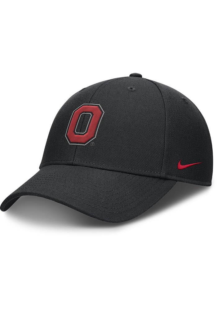 Nike Ohio State Buckeyes Dri-Fit Club Structured Swoosh Adjustable Hat - Black