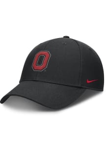 Nike Black Ohio State Buckeyes Dri-Fit Club Structured Swoosh Adjustable Hat