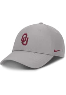 Nike Oklahoma Sooners Dri-Fit Club Structured Adjustable Hat - Grey