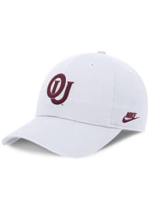 Nike Oklahoma Sooners Retro Dri-Fit Club Unstructured Swoosh Adjustable Hat - White