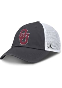 Nike Oklahoma Sooners Club Unstructured Mesh Trucker Adjustable Hat - Grey