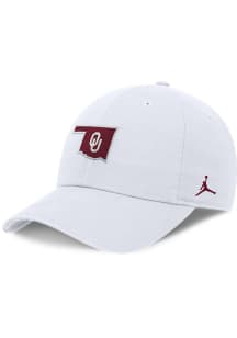 Nike Oklahoma Sooners Dri-Fit Club Structured Swoosh Adjustable Hat - White