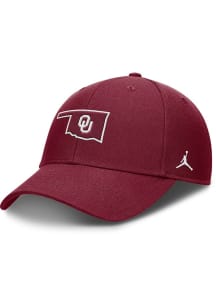 Nike Oklahoma Sooners Dri-Fit Club Structured Swoosh Adjustable Hat - Cardinal