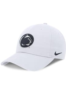 Nike White Penn State Nittany Lions Dri-Fit Club Unstructured Swoosh Designed Adjustable Hat