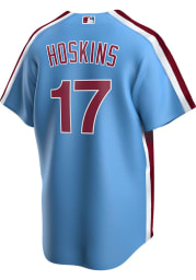 Rhys Hoskins Philadelphia Phillies Mens Replica 2020 Throwback Jersey - Light Blue