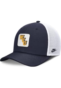 Nike West Virginia Mountaineers Nike Rise Structured Trucker Cap Adjustable Hat - Navy Blue