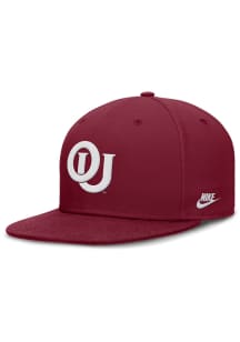 Nike Oklahoma Sooners Mens Cardinal Nike True Wool Fitted Cap Fitted Hat