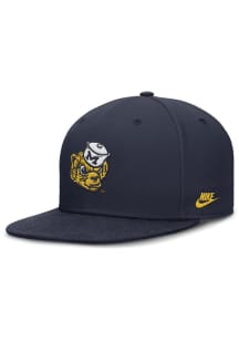 Michigan Wolverines Nike Nike True Wool Fitted Cap Fitted Hat - Navy Blue