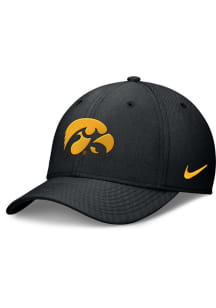 Iowa Hawkeyes Nike Structured Swooshflex Cap Flex Hat - Black