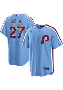 Aaron Nola Philadelphia Phillies Mens Replica Throwback Jersey - Light Blue
