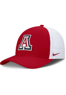 Nike Arizona Wildcats Mens Red Rise Structured Futura Trucker Cap Flex Hat