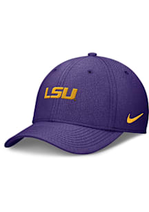 Nike LSU Tigers Mens Purple Structured Swooshflex Cap Flex Hat