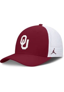 Nike Oklahoma Sooners Mens Cardinal Rise Structured Futura Trucker Cap Flex Hat