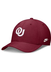 Nike Oklahoma Sooners Mens Cardinal Nike Rise Structured Swooshflex Cap Flex Hat