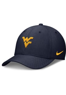 Nike West Virginia Mountaineers Mens Navy Blue Structured Swooshflex Cap Flex Hat