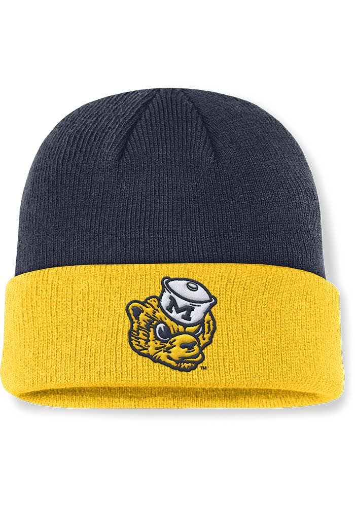 Michigan Wolverines Nike BLUE Nike Terra Standard Cuff Beanie Mens