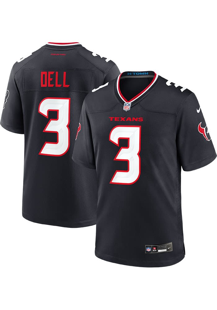 Tank Dell Houston Texans NAVY Home Game Jersey 173212178