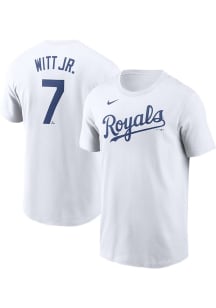 Bobby Witt Jr Kansas City Royals White Alt FUSE Short Sleeve Player T Shirt