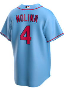 Yadier Molina St Louis Cardinals Mens Replica Alternate Jersey - Light Blue