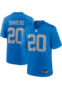 Barry Sanders  Nike Detroit Lions Blue Alt Throwback Football Jersey