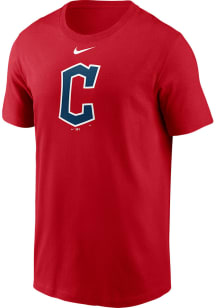 Nike Cleveland Guardians Red Large Logo Short Sleeve T Shirt