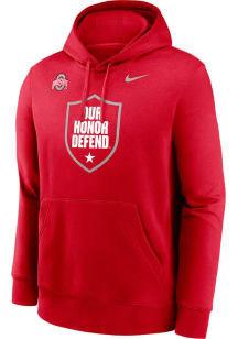 Mens Ohio State Buckeyes Red Nike Our Honor Defend Hooded Sweatshirt