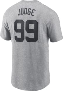 Aaron Judge New York Yankees Grey Road Short Sleeve Player T Shirt