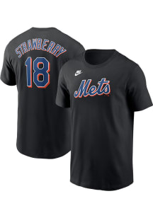 Darryl Strawberry New York Mets Black Coop Short Sleeve Player T Shirt