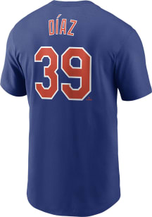 Edwin Diaz New York Mets Blue Home Short Sleeve Player T Shirt