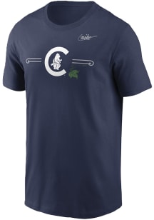 Nike Chicago Cubs Navy Blue Local Coop Bear Short Sleeve T Shirt