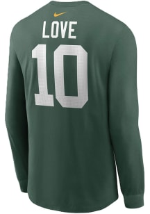 Jordan Love Green Bay Packers Green TC Long Sleeve Player T Shirt