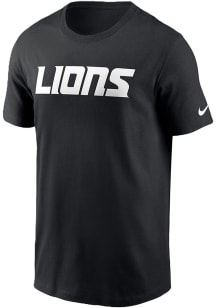 Nike Detroit Lions Black Wordmark Essential Style Short Sleeve T Shirt