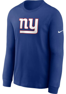 Nike New York Giants Blue Primary Team Logo Long Sleeve T Shirt