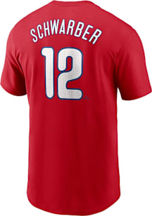 Kyle Schwarber Philadelphia Phillies Red Home FUSE Short Sleeve Player T Shirt