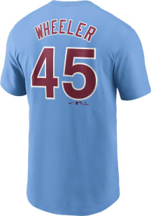 Zack Wheeler Philadelphia Phillies Light Blue Alt FUSE Short Sleeve Player T Shirt