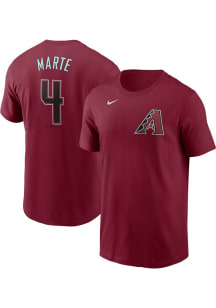 Ketel Marte Arizona Diamondbacks Red TC Short Sleeve Player T Shirt