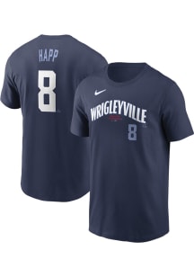 Ian Happ Chicago Cubs Navy Blue City Con Short Sleeve Player T Shirt