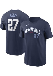 Seiya Suzuki Chicago Cubs Navy Blue City Con Short Sleeve Player T Shirt