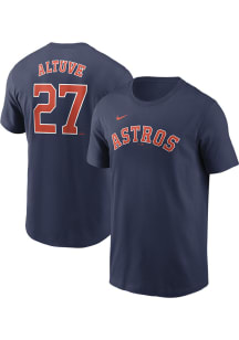 Jose Altuve Houston Astros Navy Blue TC Short Sleeve Player T Shirt