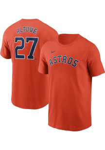 Jose Altuve Houston Astros Orange TC Short Sleeve Player T Shirt