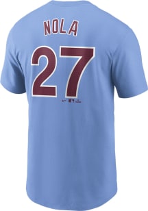 Aaron Nola Philadelphia Phillies Light Blue TC Short Sleeve Player T Shirt
