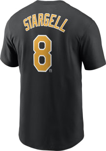 Willie Stargell Pittsburgh Pirates Black Coop Short Sleeve Player T Shirt
