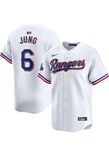 Josh Jung Nike Texas Rangers Mens White 2023 World Series Gold Collection Alt Limited Baseball J..